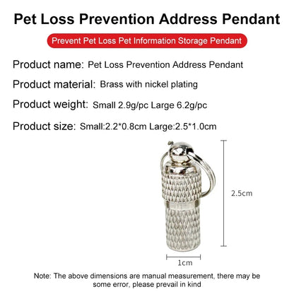 Pet address tags, pet ID tags, anti-loss cat/dog tags, metal nameplates single pet tags