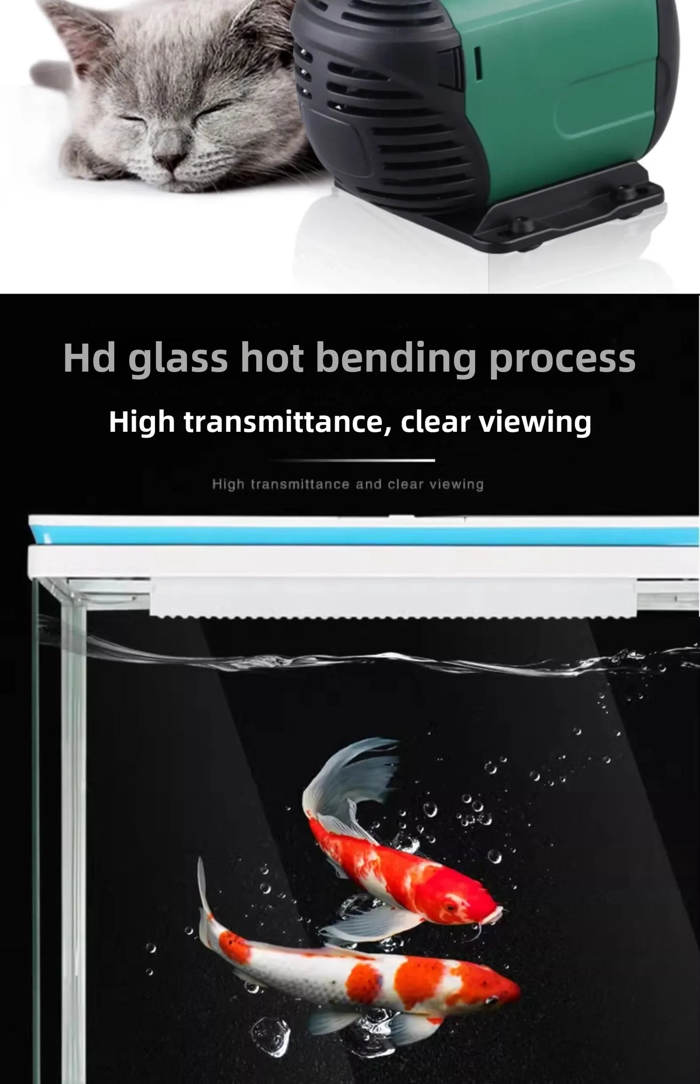 XL fish tank medium bottom filter goldfish tank household floor glass ecological large fish tank