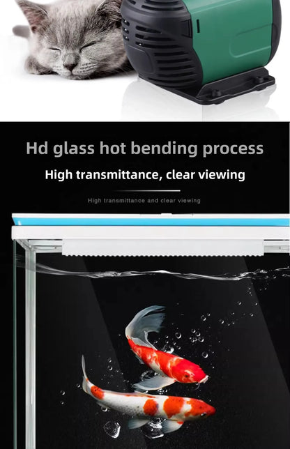 XL fish tank medium bottom filter goldfish tank household floor glass ecological large fish tank