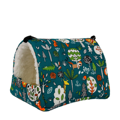 Autumn Winter Parrot Nest House Comfortable Hammock Hanging Cage Plush Thickened Sleeping Bed Cave For Bird Pet Accessories