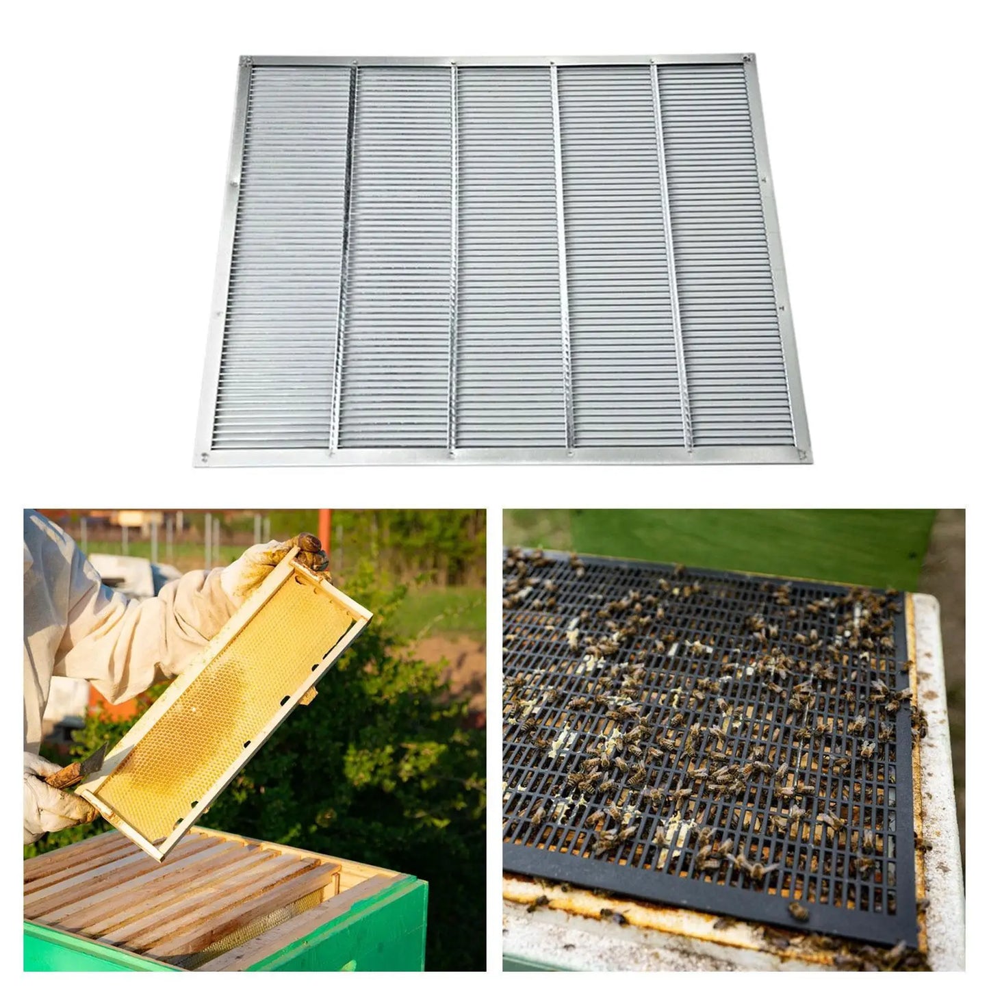 2x Queen Excluders Stainless Steel Wooden Beehives Equipment Beekeeping Tool for