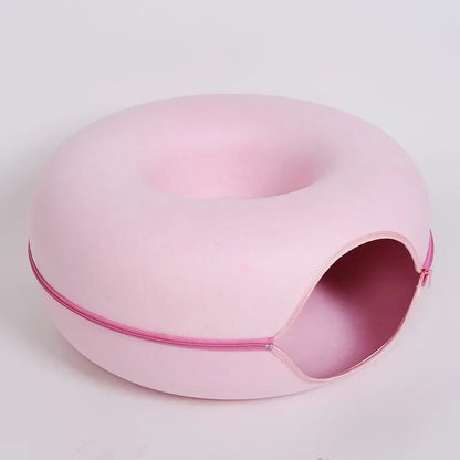 Interactive Donut Cat Bed