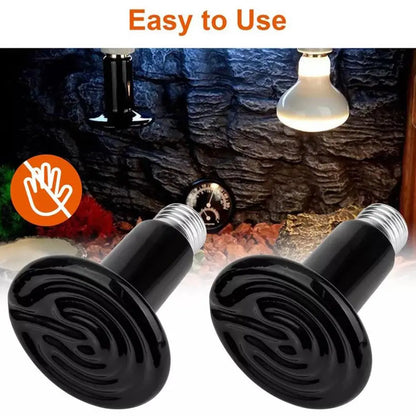 1pcs Ceramic Heat Emitter Night Heat Lamp Bulbs For Bearded Dragon Gecko Lizard Snake Chicken R0k8