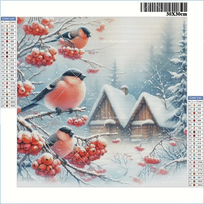 Birds Cardinal On Branch New Arrivals Diamond Paintings Snowy Tree Scenery Full Rhinestones Crafts Supplies Adults Home Decor