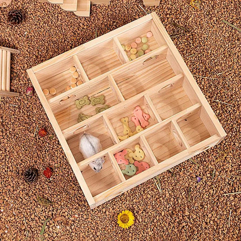Maze Hamster Toy Hamster Play Toys Gerbil Maze Wooden Funny Toy Hamster Toys Gerbil Maze Small Pet Animals Activity With