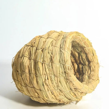1pc Natural Handmade Straw Bird Nest Pigeon House Parrot Nest Warm Pet Bedroom Courtyard Small Animal Bird Cages