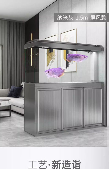 XL ultra-white glass fish tank living room large bottom filter ecological aquarium household arowana tank