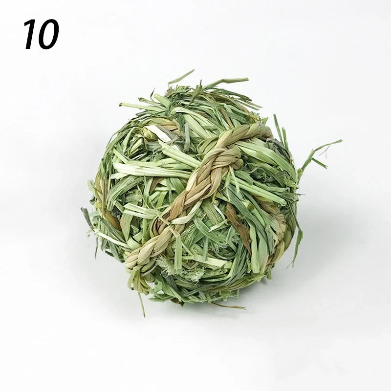 7CM Rabbit Ball Toys Bunny Treats Toys For Teething Small Animal Chew Toys Grass Ball For Dwarf Hamster Rabbits Guinea Pigs Ger