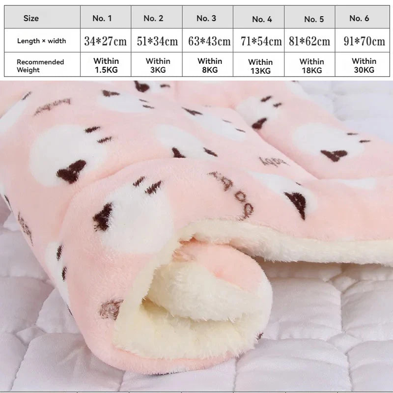 Soft Flannel Pet Bed Blanket