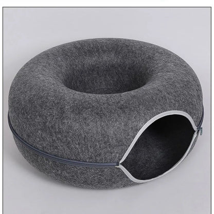 Interactive Donut Cat Bed