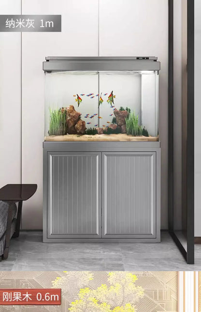XL ultra-white glass fish tank living room large bottom filter ecological aquarium household arowana tank