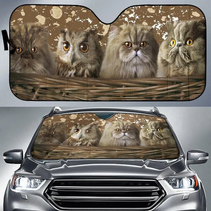 Lovely Hamsters Family Pattern Car Accessories Universal Car Windshield UV And Heat Car Sun Shade For Windshield