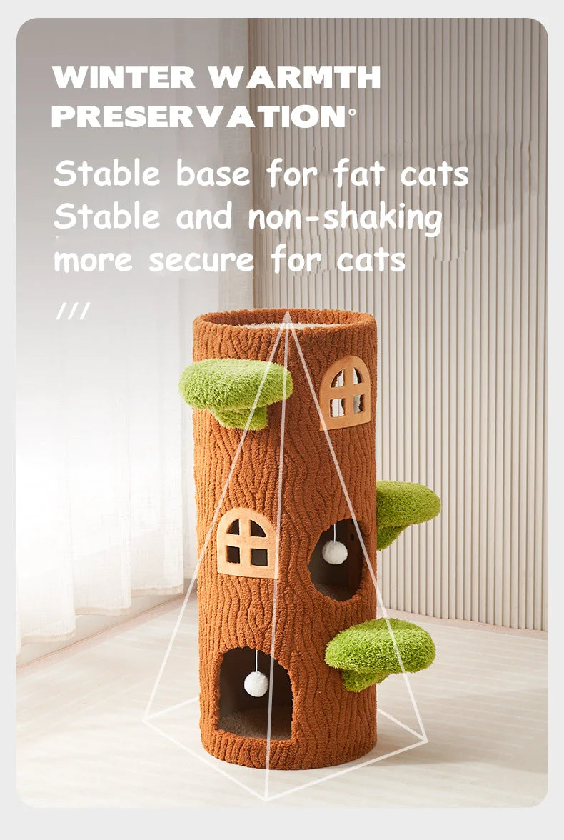 Cozy Large Multi-Level Cat Tree Tower Sisal Scratching Posts Felt Bed Cat Climbing Frame Furniture Toy for Your Feline Friend