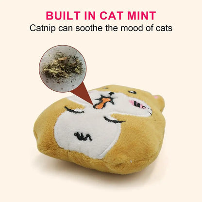 Cat Catnip Toy Built-in Catnip Interactive Cat Pillow Toy Relieve Stress Stuffed Plush Animal Pet Supplies Exercise Your Cat