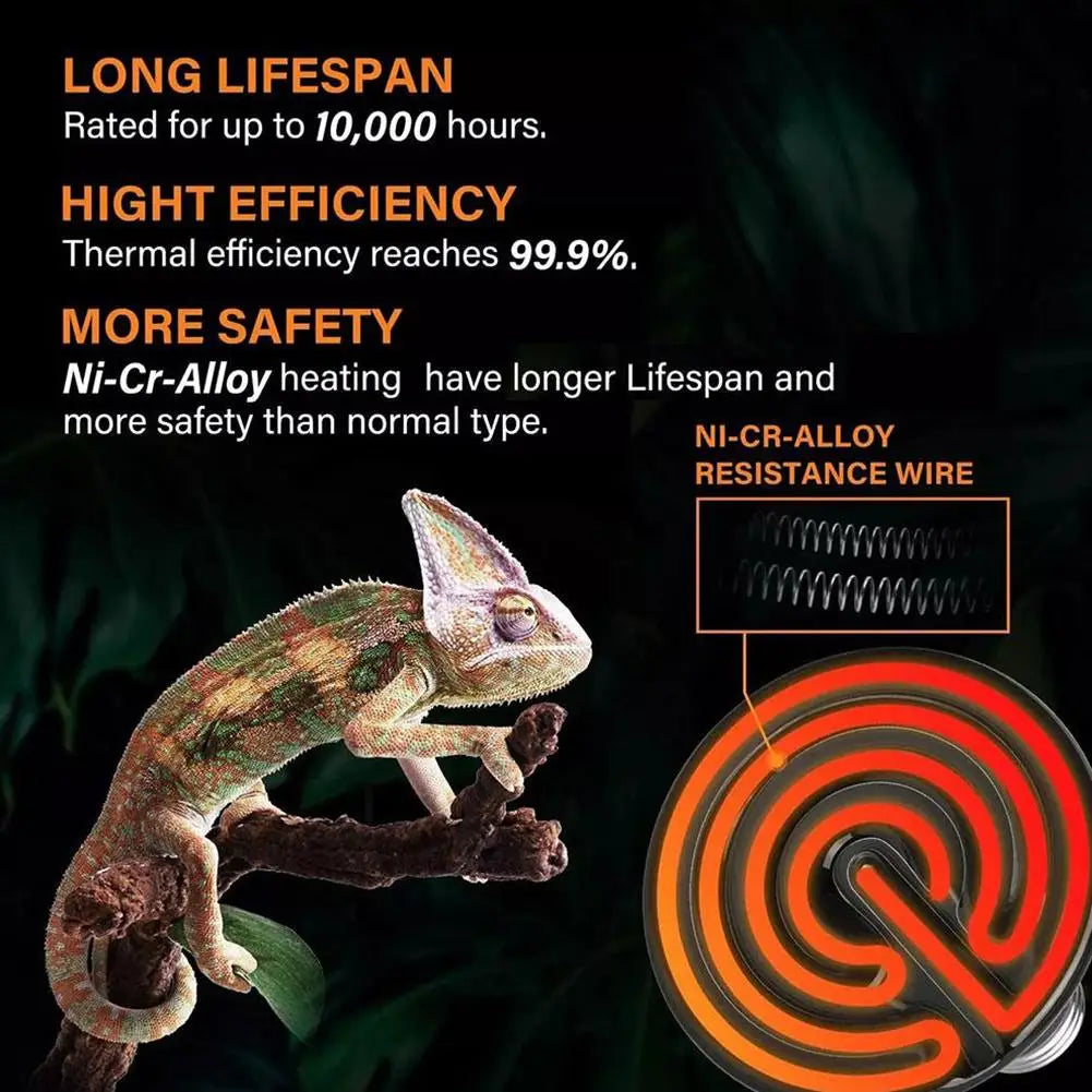 1pcs Ceramic Heat Emitter Night Heat Lamp Bulbs For Bearded Dragon Gecko Lizard Snake Chicken R0k8