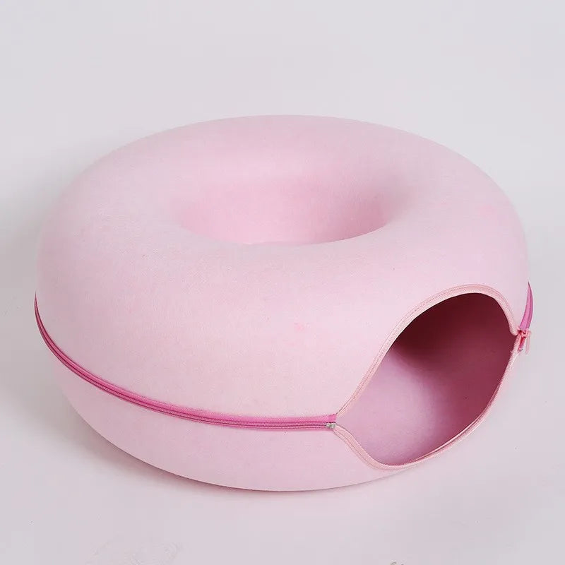 Interactive Donut Cat Bed