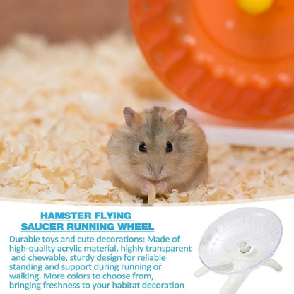 Hamster Running Wheel Super Silent 7 Inch Acrylic Running Disc Toy Thickened And Sturdy Hamster Accessories For Hamsters Gerbils