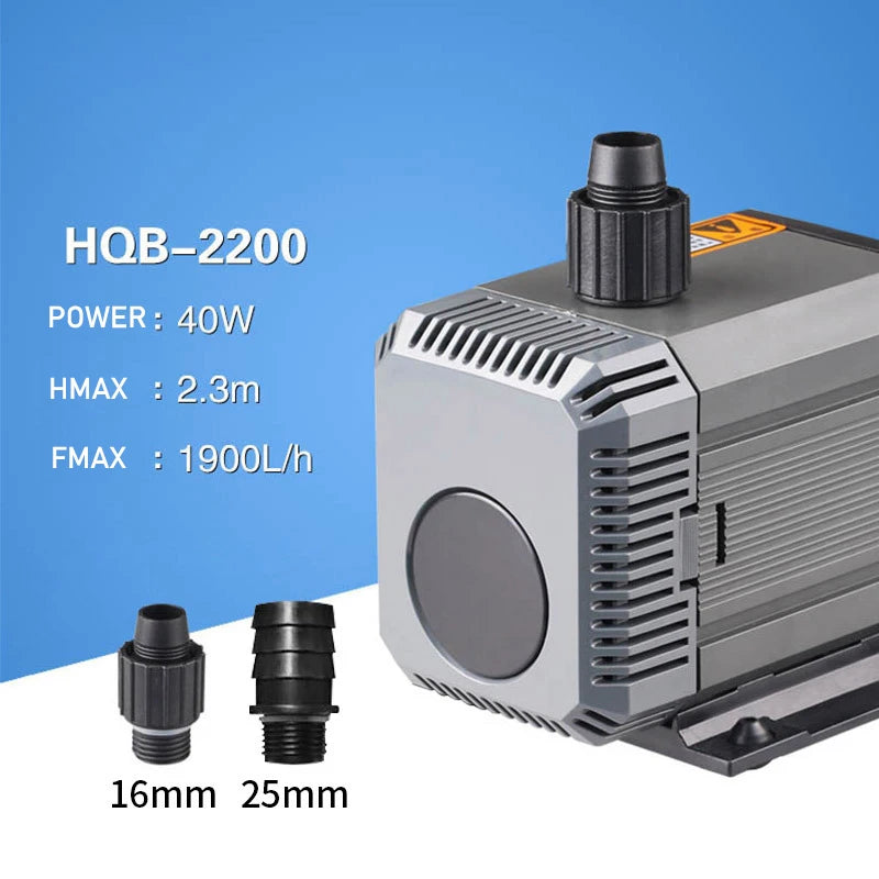 Aquarium Submersible Pump 220-240V Fountain Filter Fish Pond Silent Pump Amphibious Water Tank Fountain Side Suction Pump