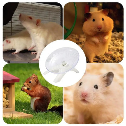 Hamster Running Wheel Super Silent 7 Inch Acrylic Running Disc Toy Thickened And Sturdy Hamster Accessories For Hamsters Gerbils