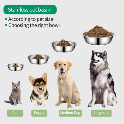 Large Capacity Stainless Steel Dog Bowl