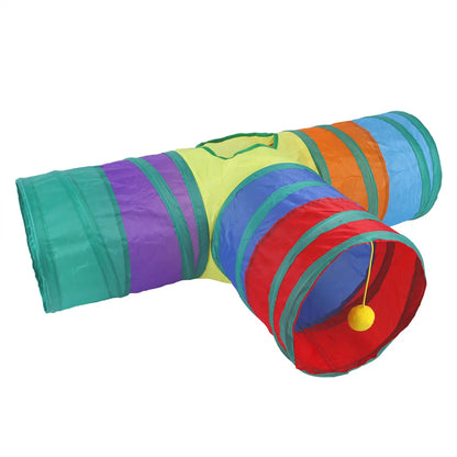 Foldable Cats Tunnel for Interactive Pet Training Fun - Kitty, Puppy, Kitten, and Rabbit Tube Toy to keep your pets entertained