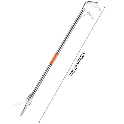 Multipurpose Foldable Snake Catcher Tongs Stainless Steel Wide Jaw Reptile Grabber Stick Tool Thick Catching Snakes