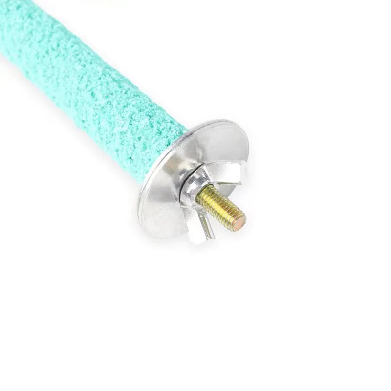 Colored Quartz Sand Pet Parrot Raw Wood Fork Tree Branch Stand Rack Squirrel Bird Hamster Branch Perches Chew Bite Toys Stick