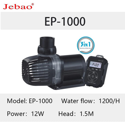 Jebao 2023 New Water Pump Ultra-quiet EP Submersible Water Pump Fountain Pump Filter Fish Pond Aquarium Bottom Suction Pump