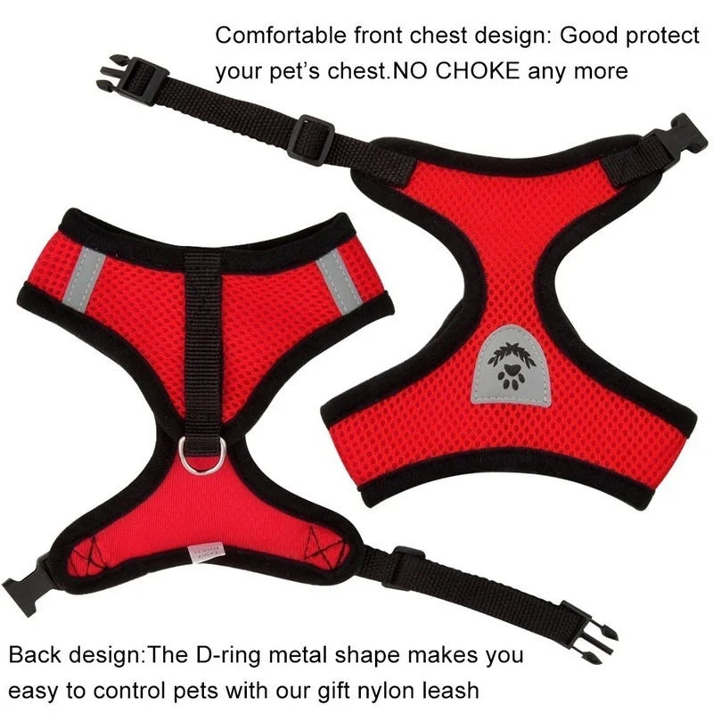 Adjustable Leash Reflective Harness