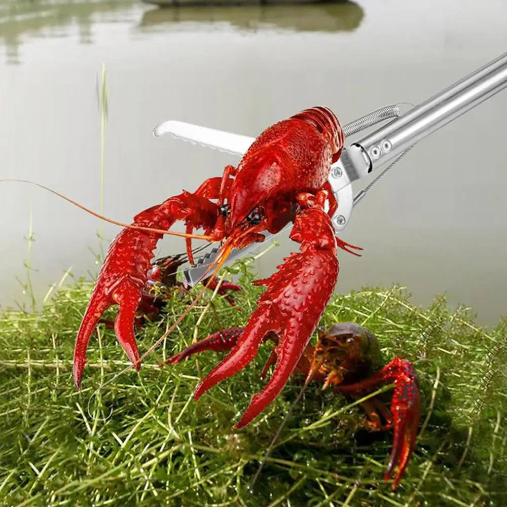 Multipurpose Foldable Snake Catcher Tongs Stainless Steel Wide Jaw Reptile Grabber Stick Tool Thick Catching Snakes