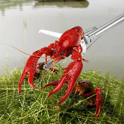Multipurpose Foldable Snake Catcher Tongs Stainless Steel Wide Jaw Reptile Grabber Stick Tool Thick Catching Snakes