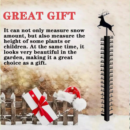 Snow Stakes Deer Bird Design Snow Gauge Cute Animal Garden Decor Christmas Decoration Handmade Metal Snow Gauge Garden Stakes