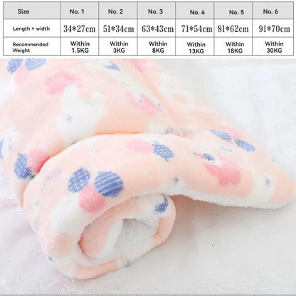Soft Flannel Pet Bed Blanket