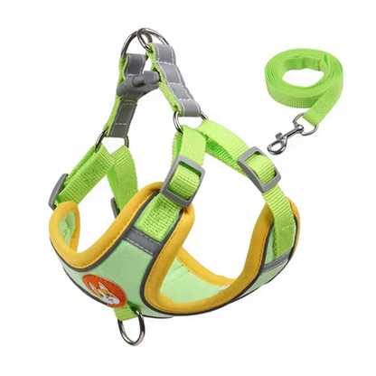 Adjustable Dog Harness Leash Set