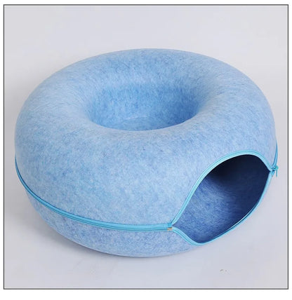 Interactive Donut Cat Bed