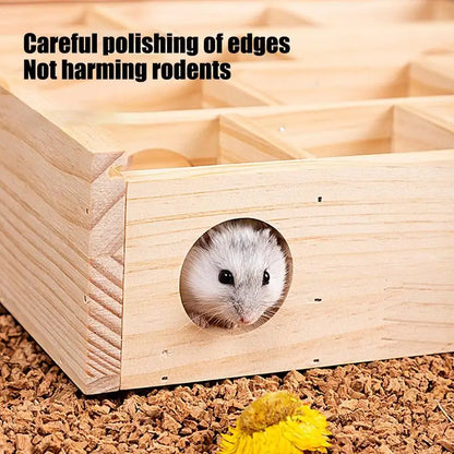 Maze Hamster Toy Hamster Play Toys Gerbil Maze Wooden Funny Toy Hamster Toys Gerbil Maze Small Pet Animals Activity With