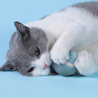 Interactive Cat Toys Ball Automatic Rotating Rolling Ball Rechargeable Smart Pet Toy Stimulate Hunting Instinct for Your Kitty