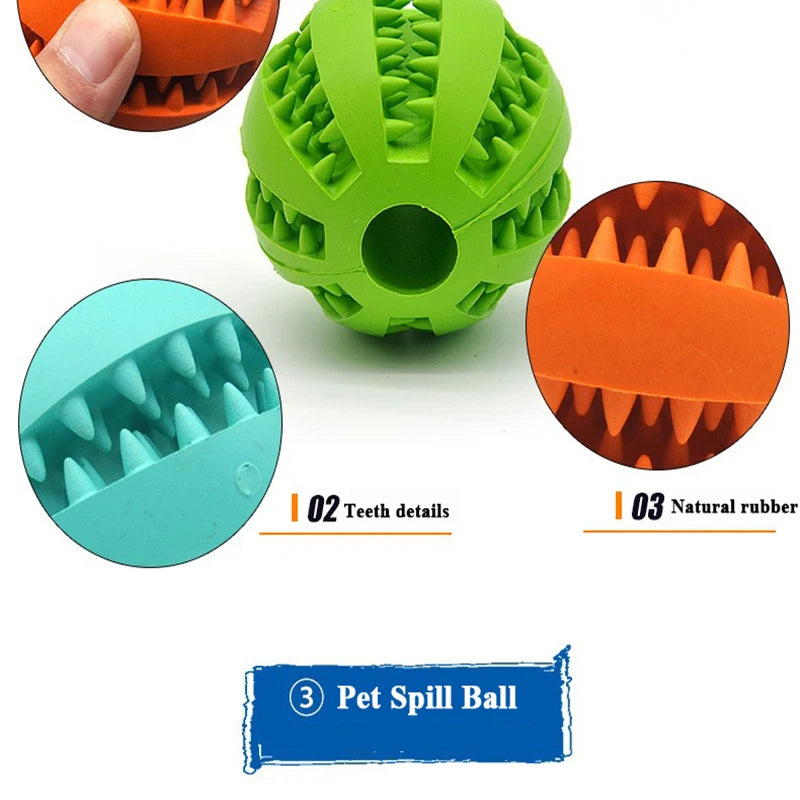 Interactive Rubber Dog Toy Ball