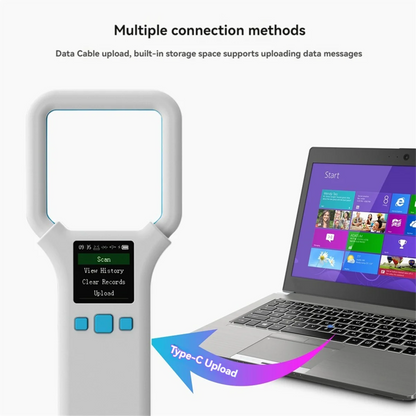 Animal RFID Reader 134.2Khz/125Khz Pet ID Scanner Animal Tag Reader Bluetooth Handheld Mini Scanner for Dog Cat