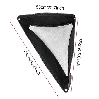 Horses Corner Feeder Goats Hay Feed Bags With Mesh Bottom And Snaps For Horse Trailer Stall, Black