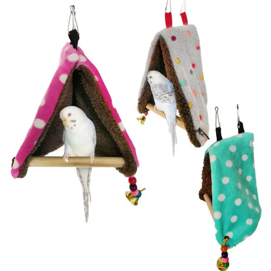 Parrot Nest Pet Bird Snuggle Hammock Hanging Plush Cave Cage Tent Bed for Parrot Cockatoo Conure Lovebird Finch