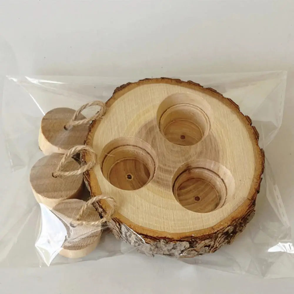 Hamster Enrichment Foraging Toys Wooden Snuffle Rabbit Toy Wooden Interactive Enrichment Treat Dispenser For Gerbils Rats