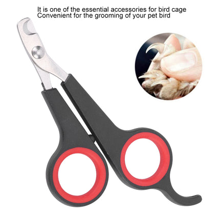 Pet Bird Parrot Small Animals Accessory Grooming Tool Nail Scissors Clipper Black And Red