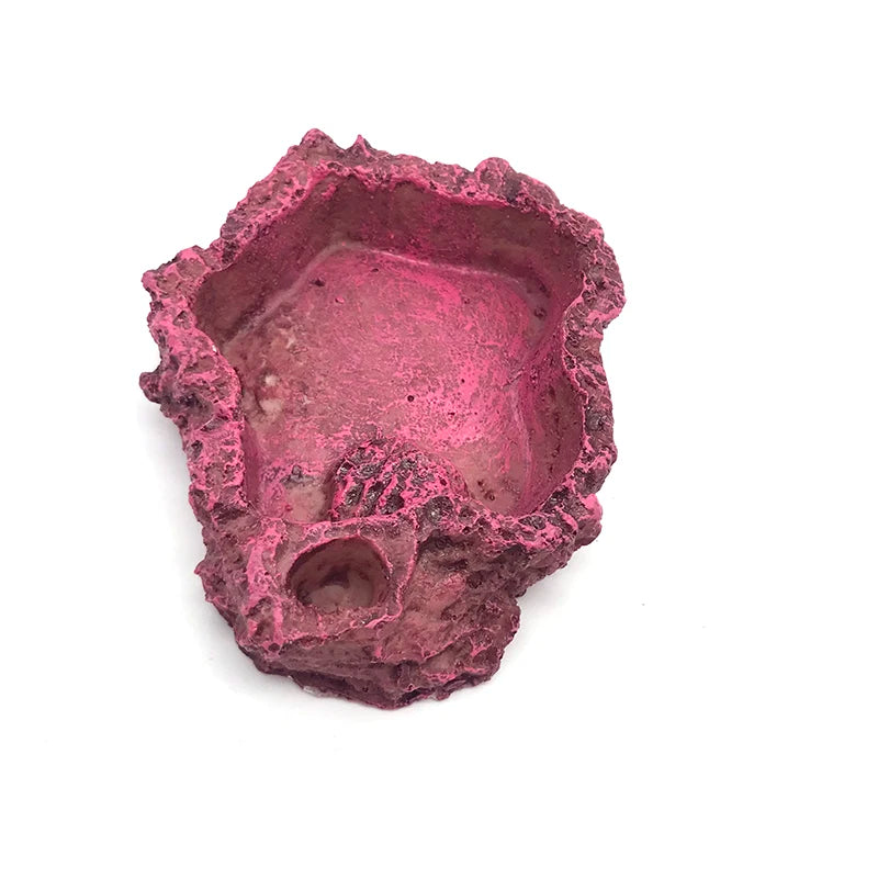 Pet Reptile Feeder Bowl Resin Aquarium Basin Food Water Pot Reptile Turtle Tortoise Scorpion Lizard Crabs Supplies Dropshipping