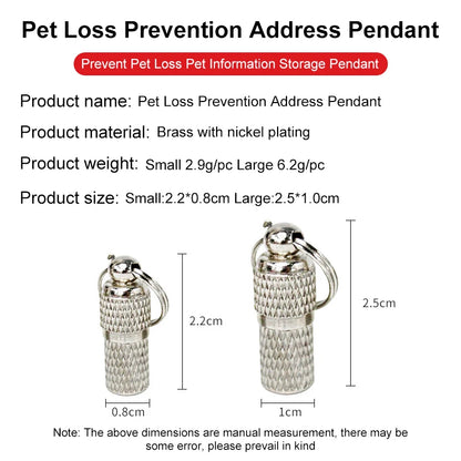 Pet address tags, pet ID tags, anti-loss cat/dog tags, metal nameplates single pet tags