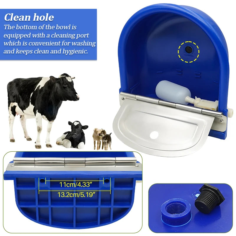 Livestock Cattle Goat Water Drinker Bowl Automatic Water Bowl Float Valve Cow Horse Drinking Bowl Farm Animal Feeding Eqipments