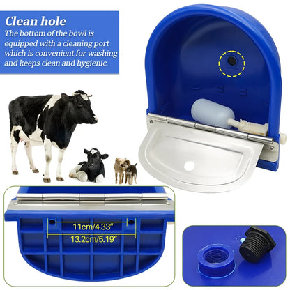Livestock Cattle Goat Water Drinker Bowl Automatic Water Bowl Float Valve Cow Horse Drinking Bowl Farm Animal Feeding Eqipments