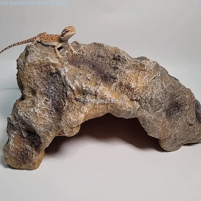 Fish Hiding Rock Cave Aquarium for Turtle Basking Hide Habitat Shelter Decorations Snake Terrarium Orname