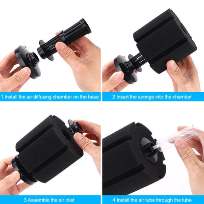 Water Fairy Biochemical Cotton Filter  SG-2810 SG-2811 Mini Fish Tank Pneumatic Filter Silent Narcissus Sponge Filter Aquarium
