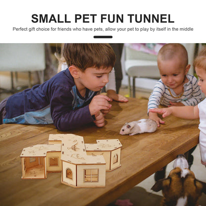 Hamster Tunnel Toy Plaything Small Pet Hidden House Gerbil Labyrinth Climbing Toys